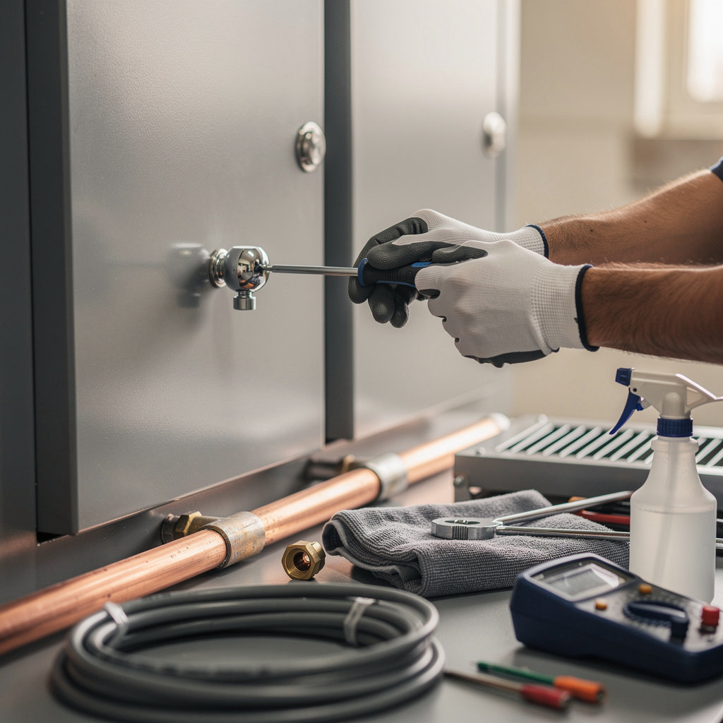 Professional Maintenance Service Inc San Diego technician performing a property inspection for reliable maintenance services